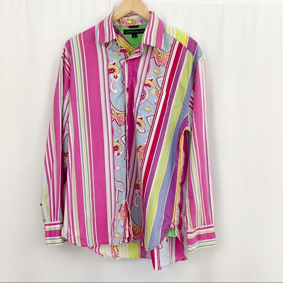 Tommy Hilfiger Paisley Button Down Shirt M - Picture 1 of 11